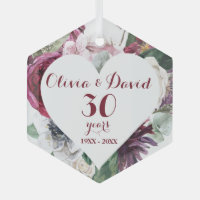 Rose Grüne 30 Jubiläum Keramik Ornament