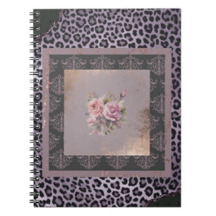 Rose-Grunge im Blumenmuster Notizblock