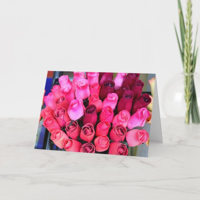 Rose Grußkarte Karte (Vorderseite)
