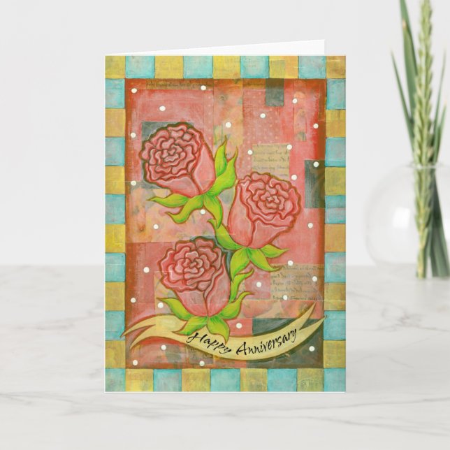 Rose Grußkarte Karte (Vorderseite)