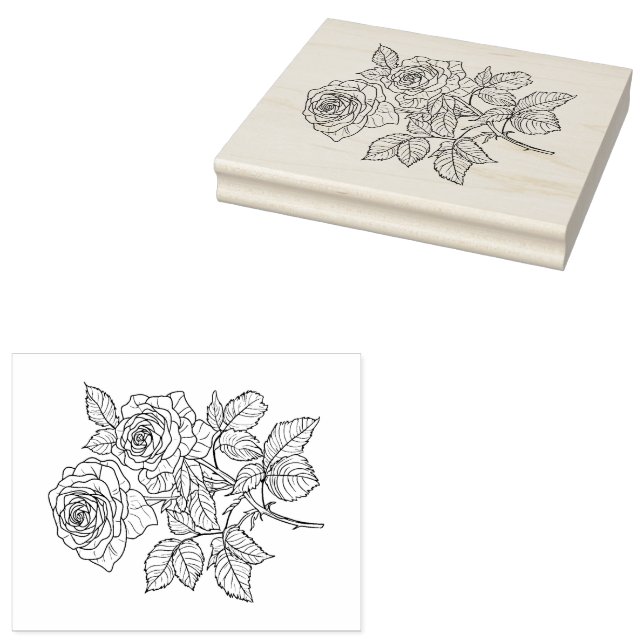 Rose Gummistempel (Stempel)