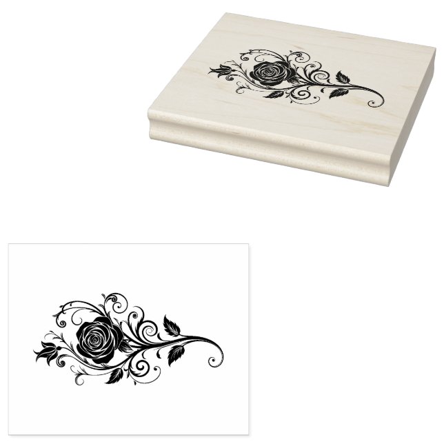 Rose Gummistempel (Stempel)