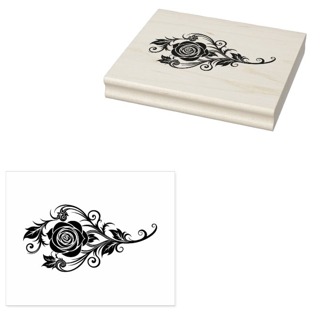 Rose Gummistempel (Stempel)