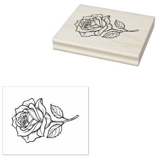 Rose Gummistempel