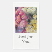 Rose Handtuch aus Papier oder Napkin