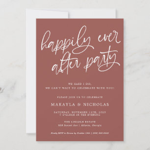 Rose Happily Ever After Party Hochzeitsempfang Einladung