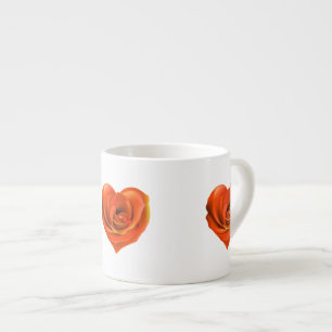 Rose Heart Bright Orange Espressotasse
