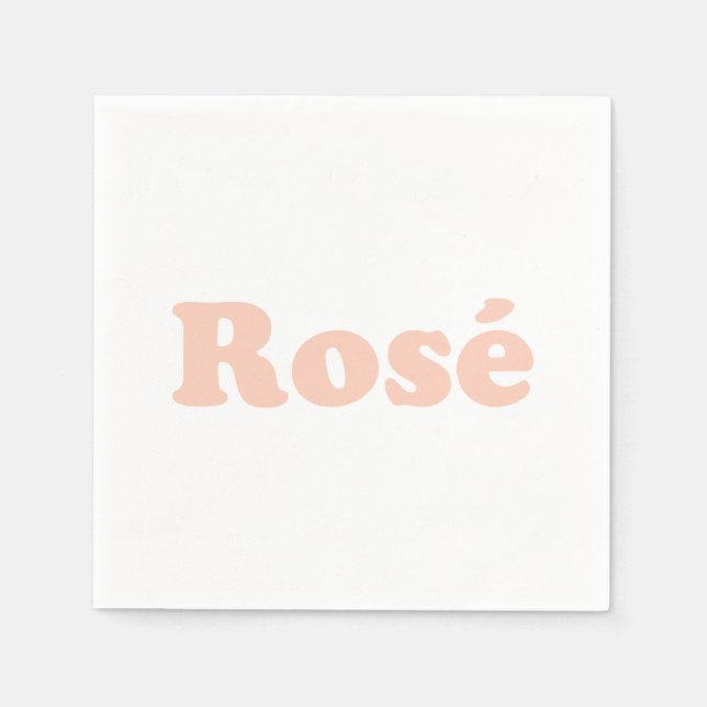 Rose hellrosa moderne Typografie mädchenhaft elega Serviette (Vorderseite)