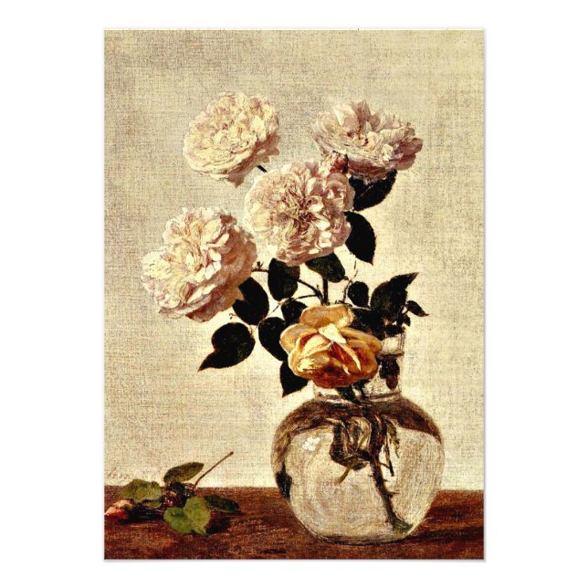 Rose, Henri Fantin-Latour-Kunstwerk, Fotodruck (Vorne)