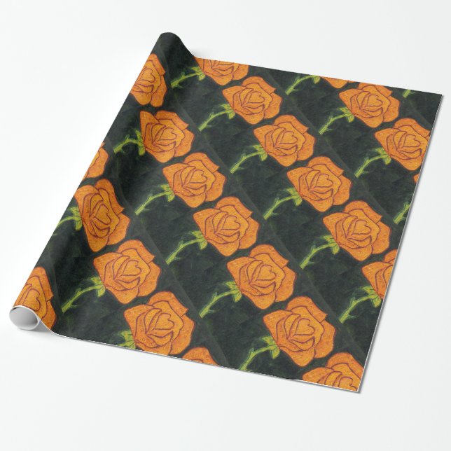 "Rose Herz #2" Blumengartenpapier Geschenkpapier (Ungerollt)