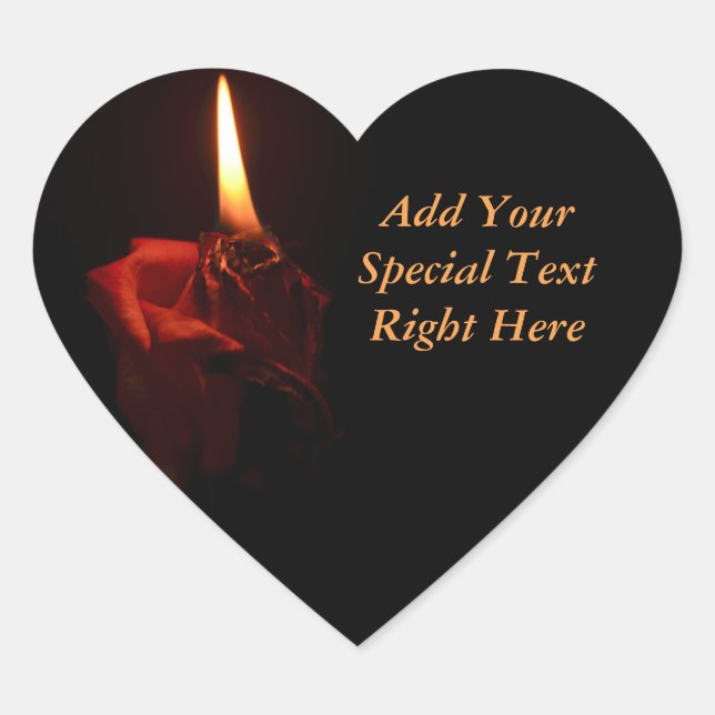 Rose Herz-Aufkleber (Vorderseite)