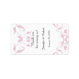 Rose Herz Blumenbecher Adressaufkleber