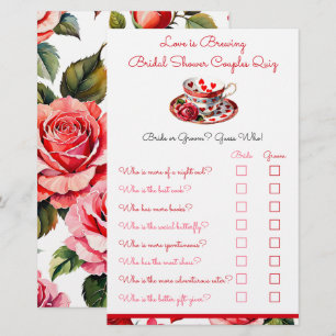 Rose & Herz Couple Quiz Duschspiel