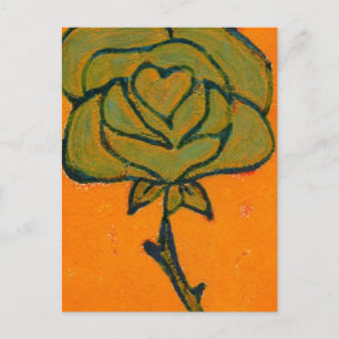 "Rose Herz Nr. 9" Blumenpostkarte Postkarte