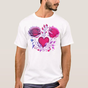 Rose Herz Special Moment - Einzigartiges Modedesig T-Shirt