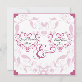 Rose Herzblorhochzeit Einladung