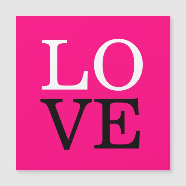 Rose Hintergrund Liebe Hochzeit Magnetkarte (Vorderseite)