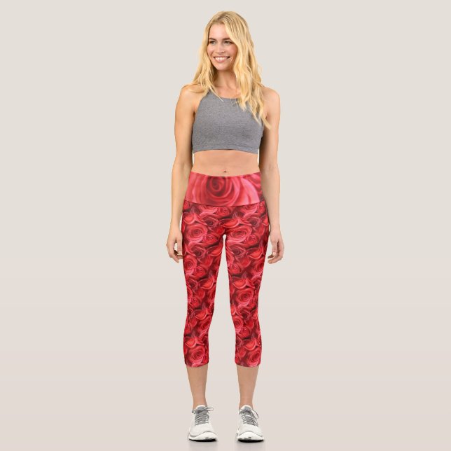 Rose Hochwaisted Capris (Vorderseite)