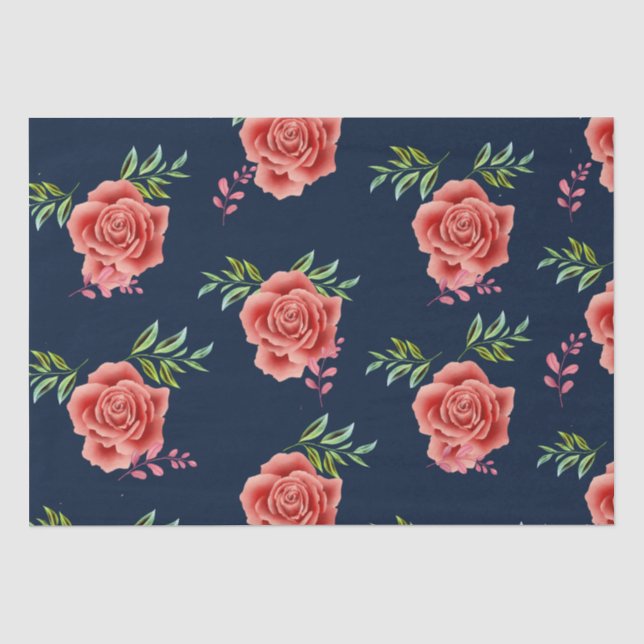 Rose Hochzeit Seidenpapier (Vorderseite)