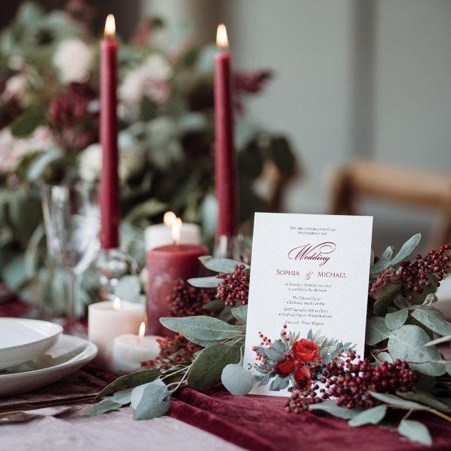 Rose Hochzeit von Aquarellfarben Einladung (Von Creator hochgeladen)