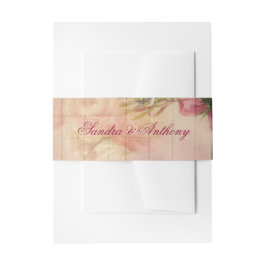 Rose Hochzeitsfeier für den Bauch Einladungsbanderole