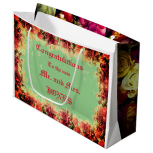 Rose - Hochzeitsgeschenktasche Große Geschenktüte