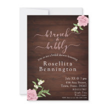 Rose Holzbrunch und Brautparty mit Bubbly