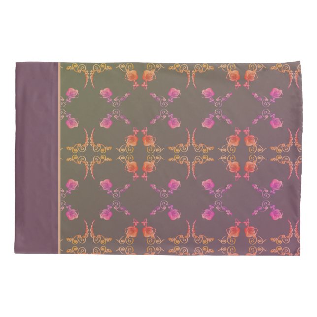 Rose Hört auf Pflaumenmooskissen Kissenbezug (Rückseite)