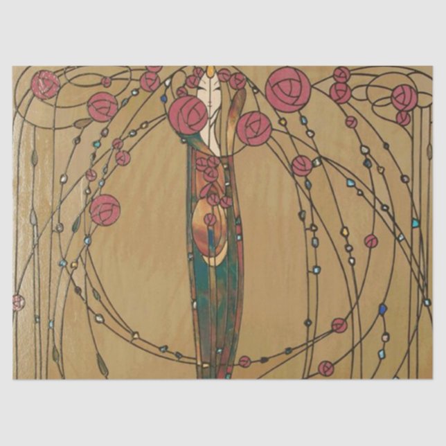 Rose House von Margaret MacDonald MacKintosh Seidenpapier (Vorderseite)