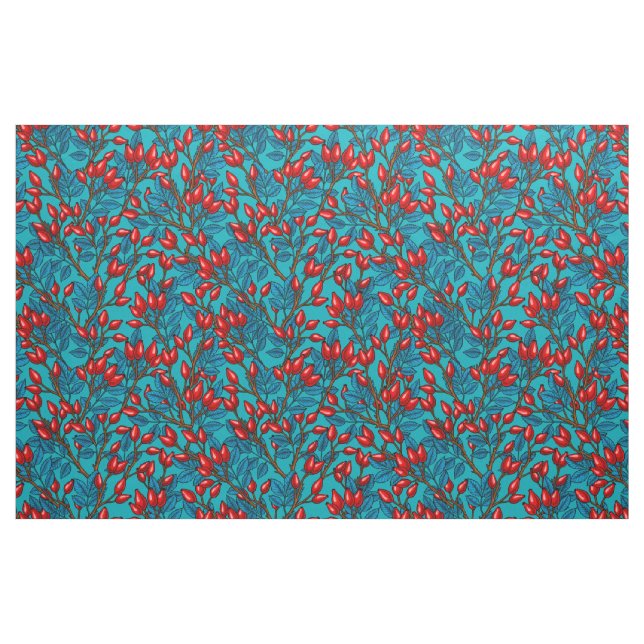 Rose Hüften, rot und blau Stoff (Fat Quarter (45,7 x 55,9 cm))