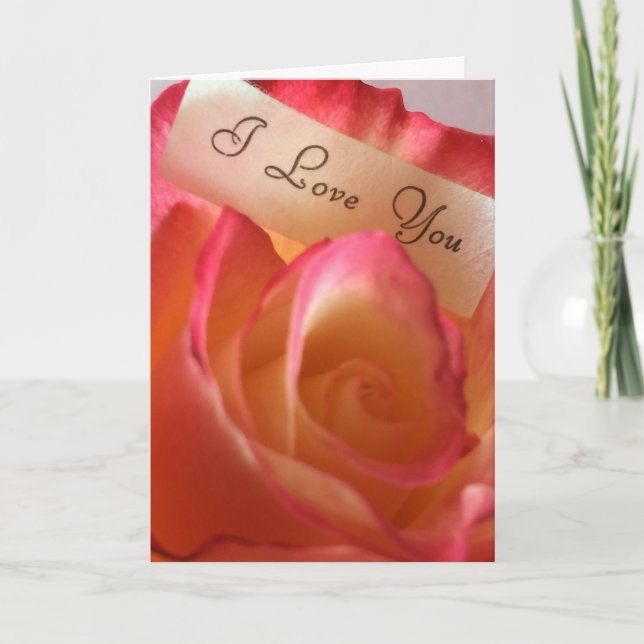 ROSE I LIEBE KARTE (Vorderseite)