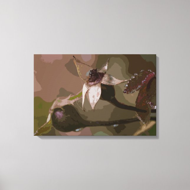 Rose im Herbst Leinwanddruck (Vorderseite)