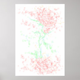 Rose im Wind Poster