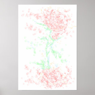 Rose im Wind Poster