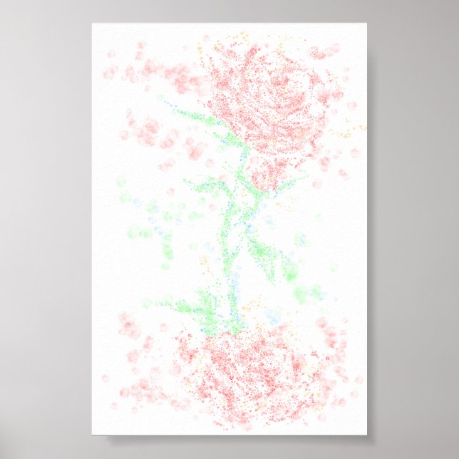 Rose im Wind Poster (Vorne)