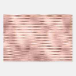 Rose-Imitat Foil Mix und Match 1 Geschenkpapier Set