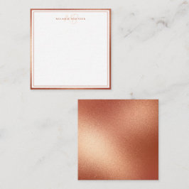 Rose Imitate Gold Fohlen Minimalistisch Monogramm  Mitteilungskarte