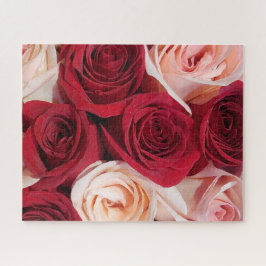 Rose in blass, pink und rot 16x20 520 Stück Puzzle