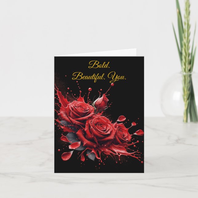 Rose in Bloom - Eleganter Geburtstag Einladung (Vorderseite)