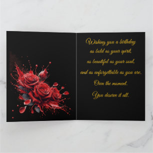 Rose in Bloom - Eleganter Geburtstag Karte