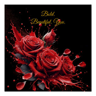 Rose in Bloom - Eleganter Geburtstag Poster