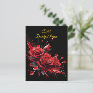 Rose in Bloom - Eleganter Geburtstag Postkarte