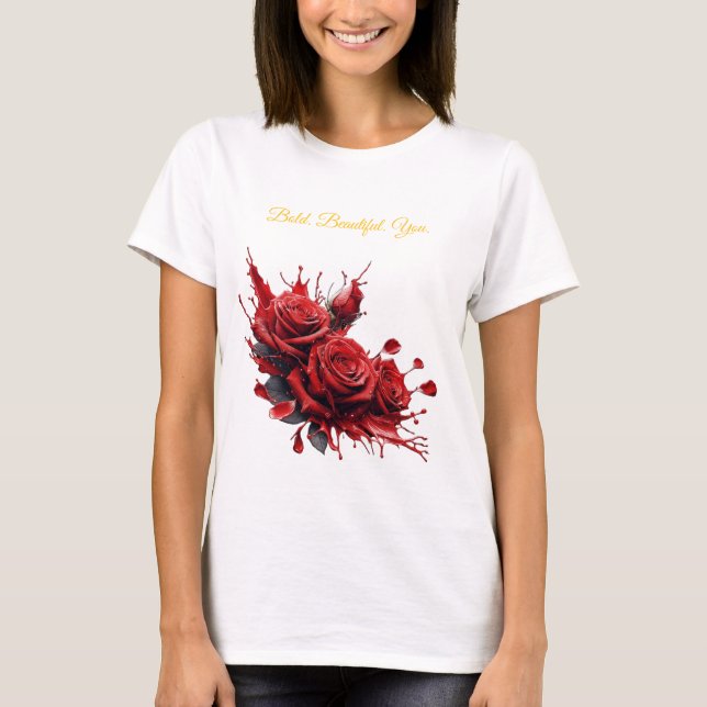 Rose in Bloom - Eleganter Geburtstag T-Shirt (Vorderseite)