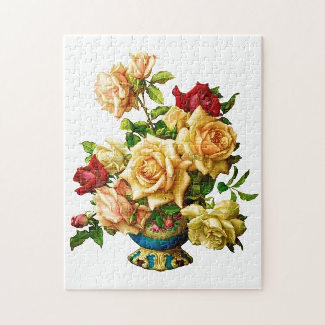 Rose in Bowl Elegant Vintages Jigsaw Puzzle (Vertikal)