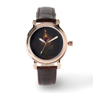 Rose in Brand Armbanduhr