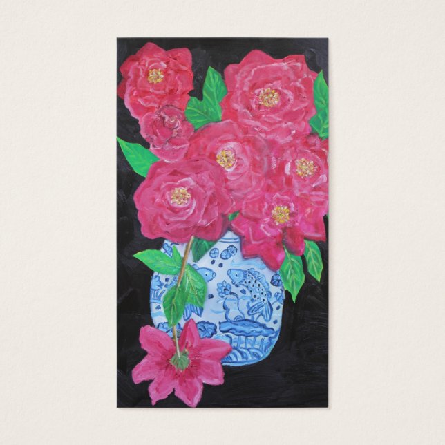 Rose in chinesischem Vase (Vorderseite)