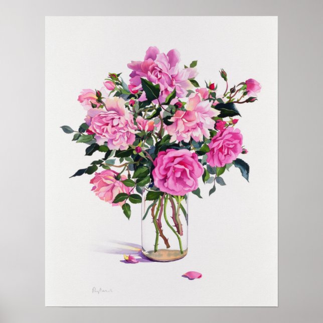 Rose in einem Glass Jar Poster (Vorne)