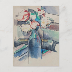 Rose in einer Flasche von Paul Cezanne Feiertagspostkarte