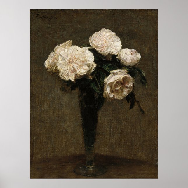 Rose in einer Vase Poster (Vorne)