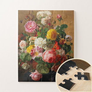 Rose in einer Vase von Aghate Pilon, florale Kunst Puzzle